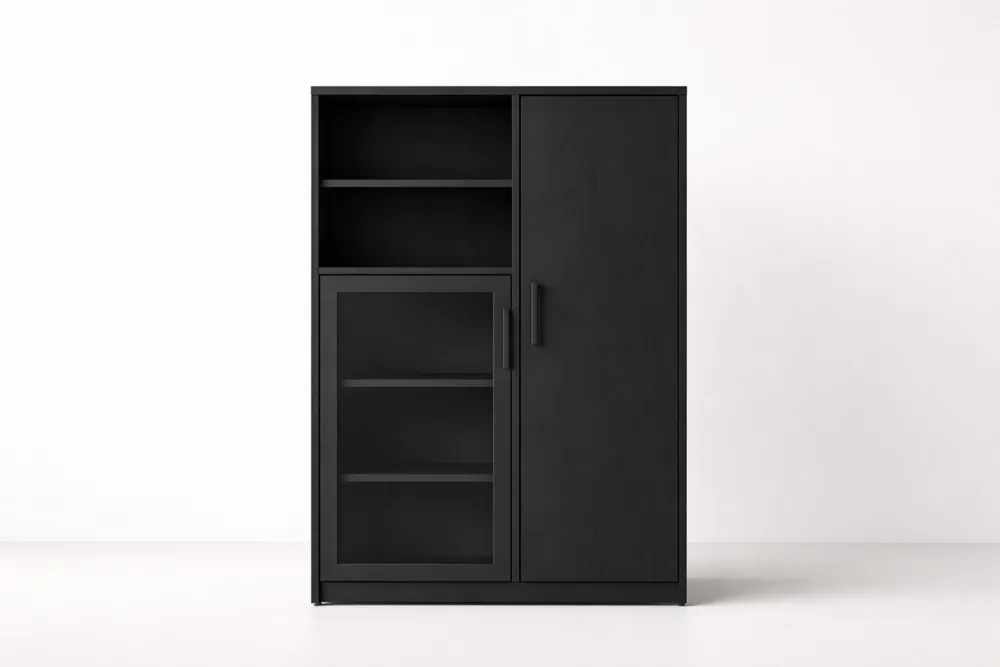 Armoire de rangement en acier noir