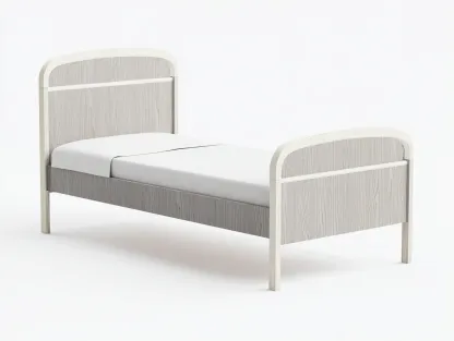 Lit simple bois décor blanc 200x90x85 cm - Blanc - Design classique pour chambre-Loftgethub