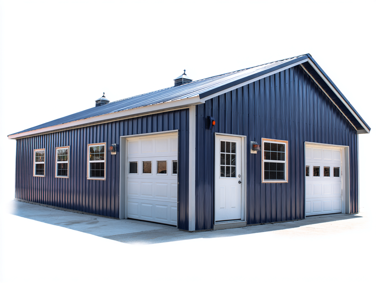 Abri de jardin en métal 600x400x350 cm - bleu et blanc - design moderne pour extérieur-Loftgethub