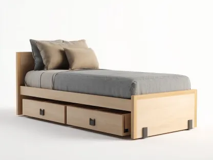 Lit simple 200x90x85 cm - marron - rangement chambre design moderne-Loftgethub