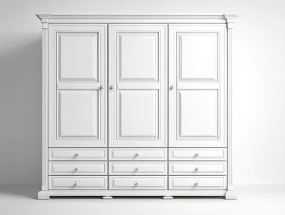 Armoire en bois 180x60x210 cm - blanc - style classique pour chambre-Loftgethub