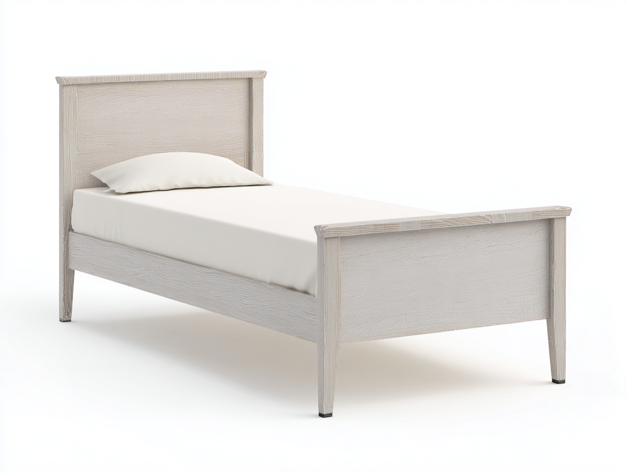 Lit simple bois décor clair 200x90x90 cm - Bois clair - Design classique pour chambre-Loftgethub