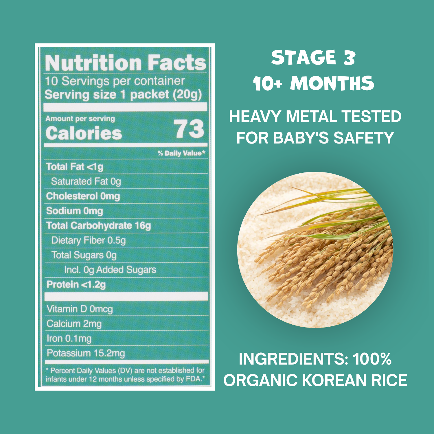 Organic Baby Rice Porridge: Stage 3