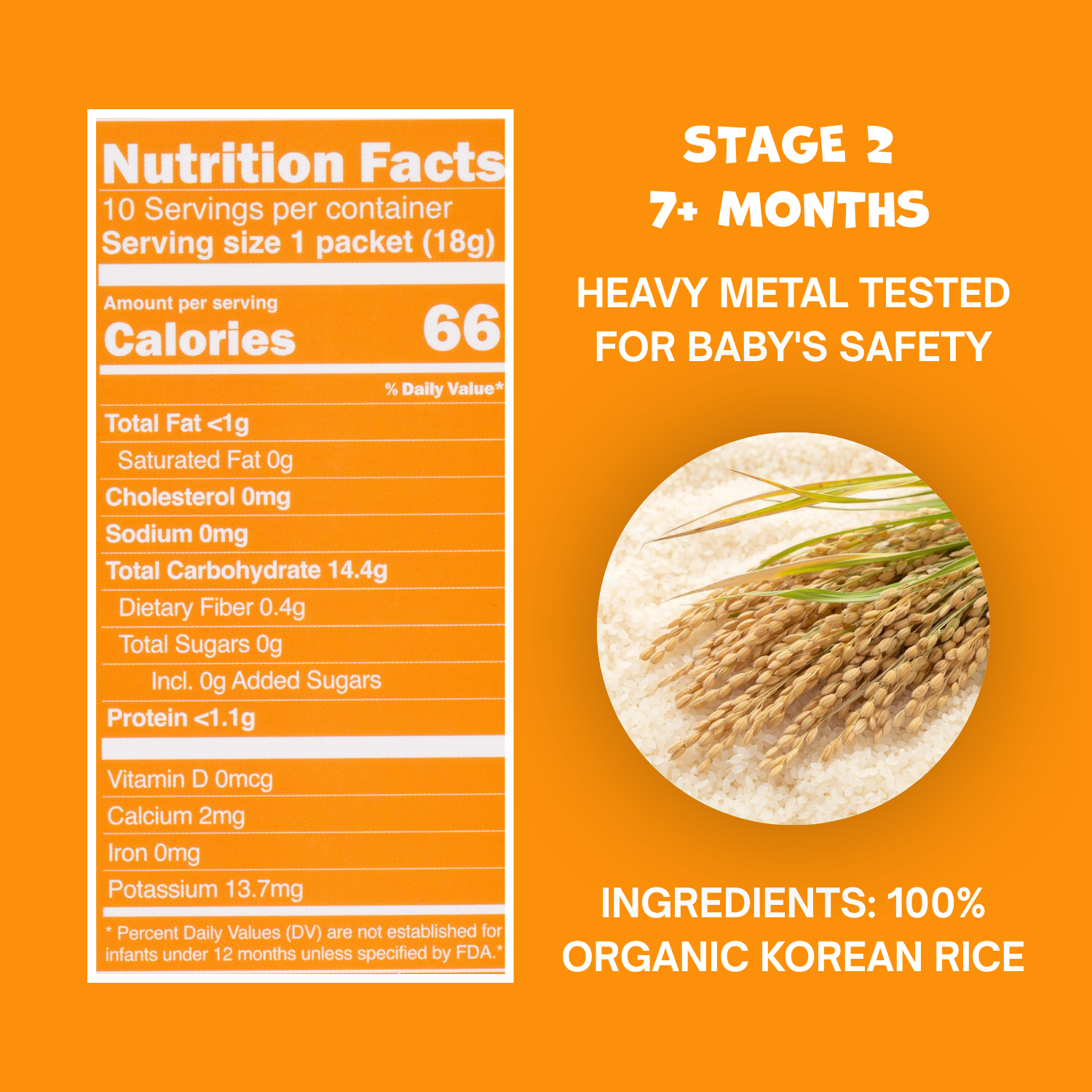 Organic Baby Rice Porridge: Stage 2
