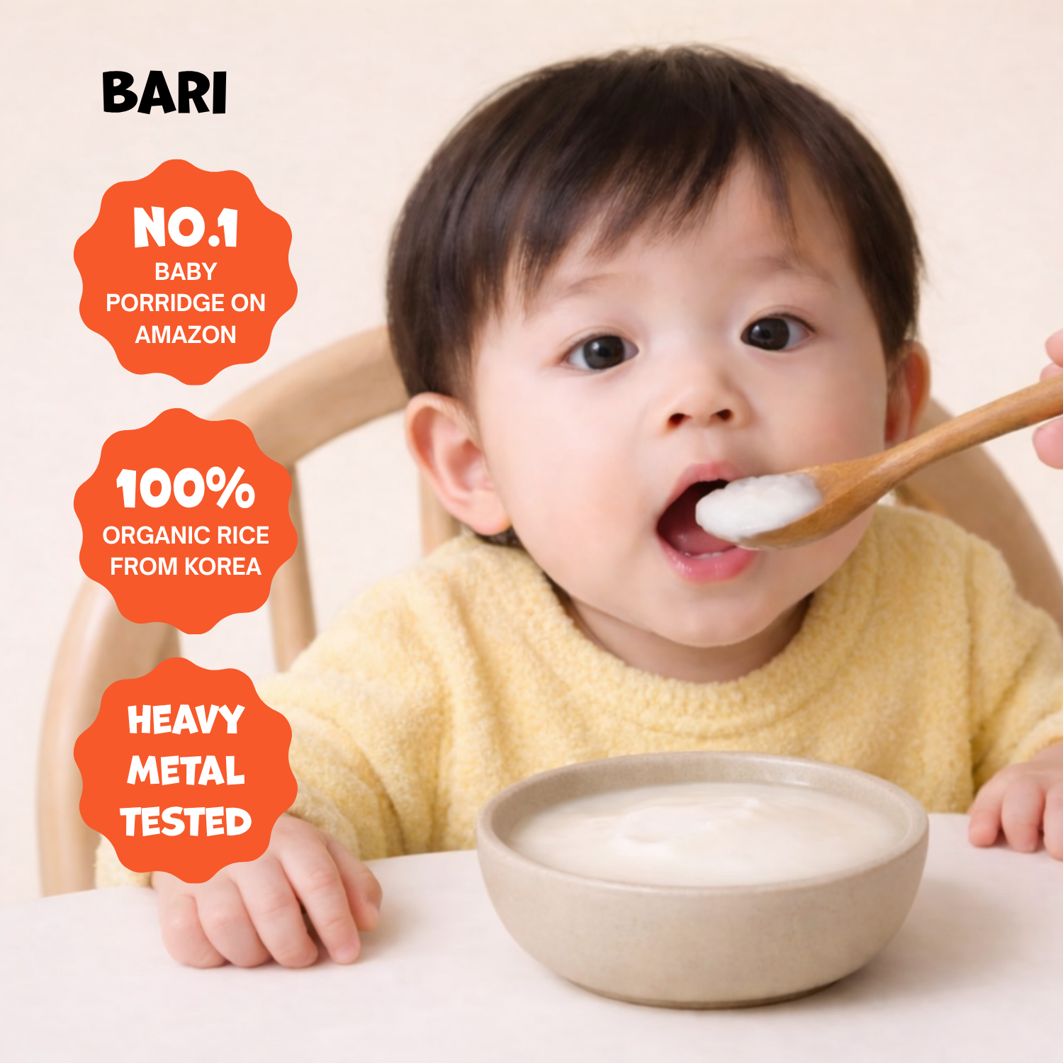Organic Baby Rice Porridge: Stage 1