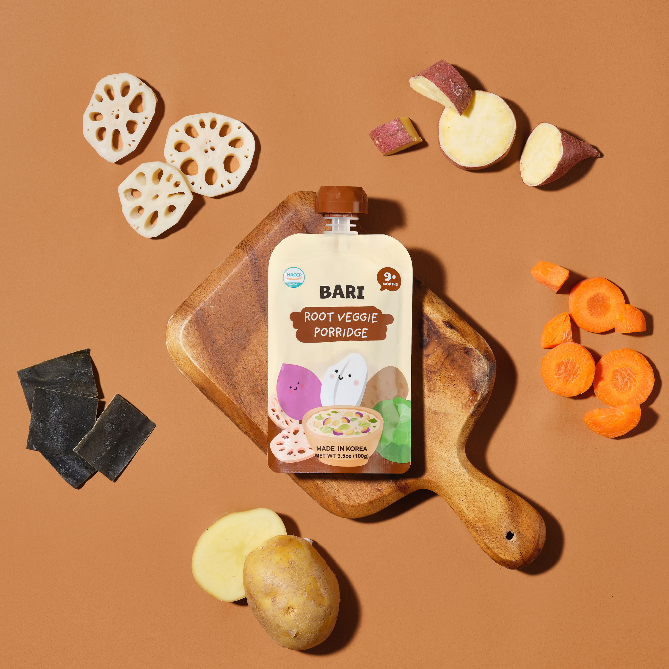 Baby Porridge Pouch Variety Pack (8 ct, 4 flavors)