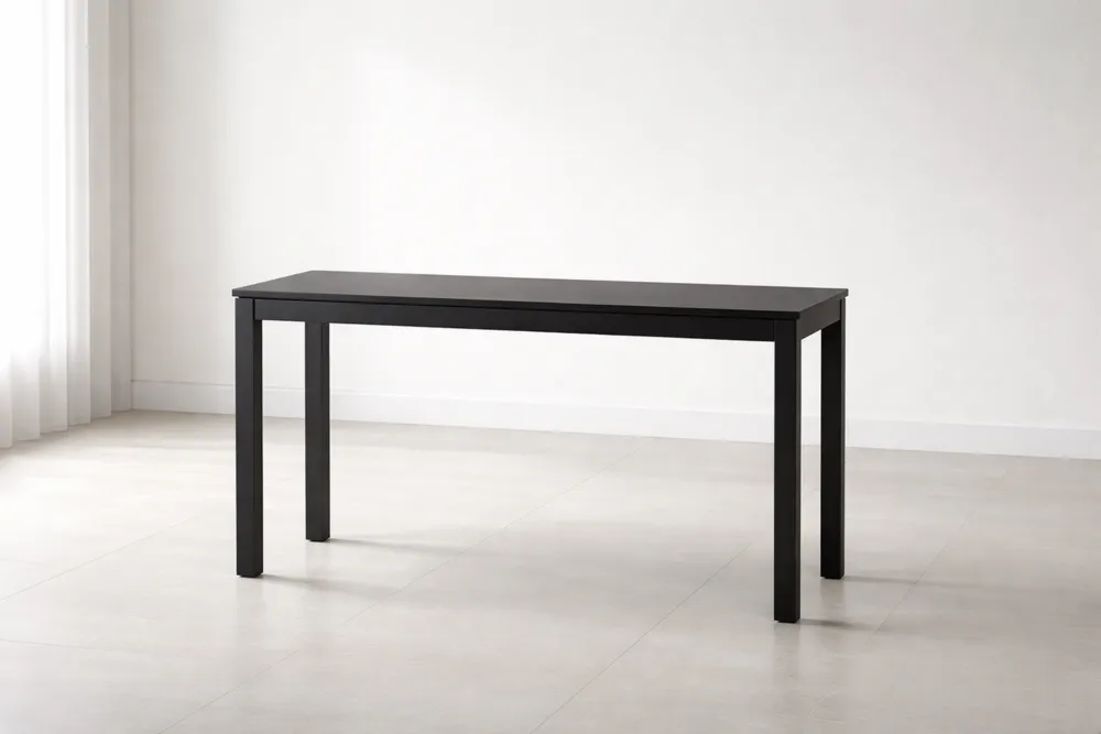 Table Rectangulaire Noire en Métal