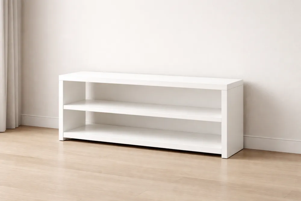 Étagère basse en bois MDF Blanc 120x40x45cm