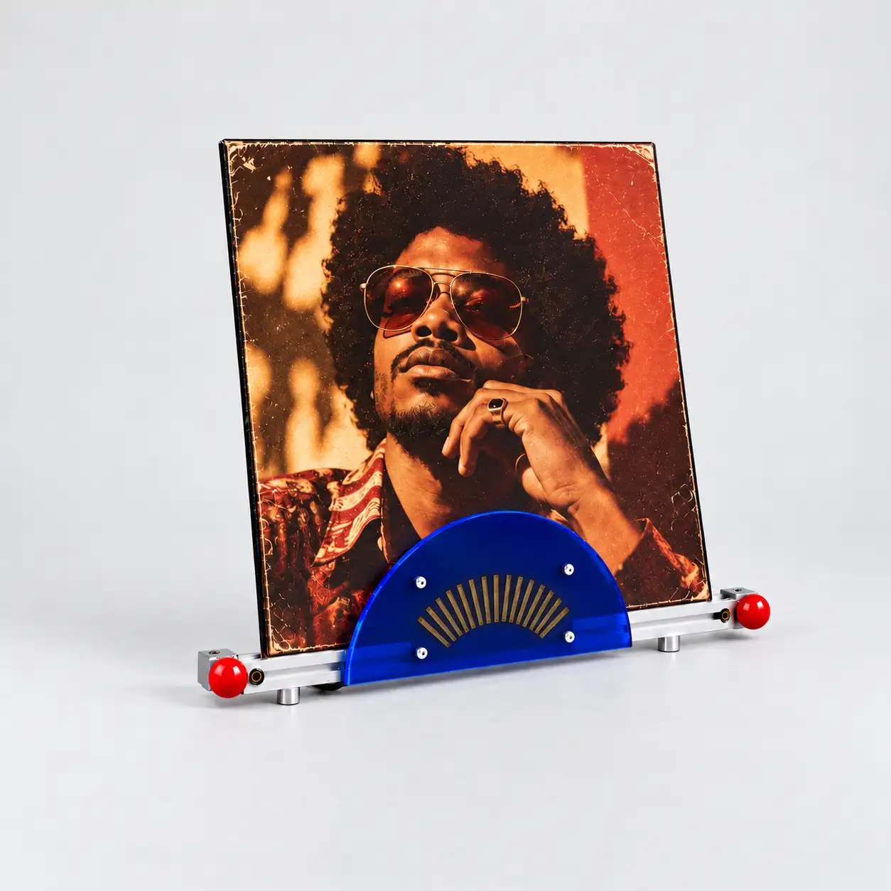 Audio-Reactive Now Playing Vinyl Record Display Stand