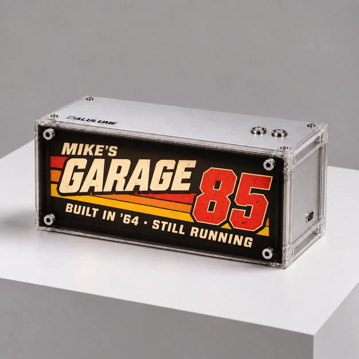 Personalized Garage Lightbox