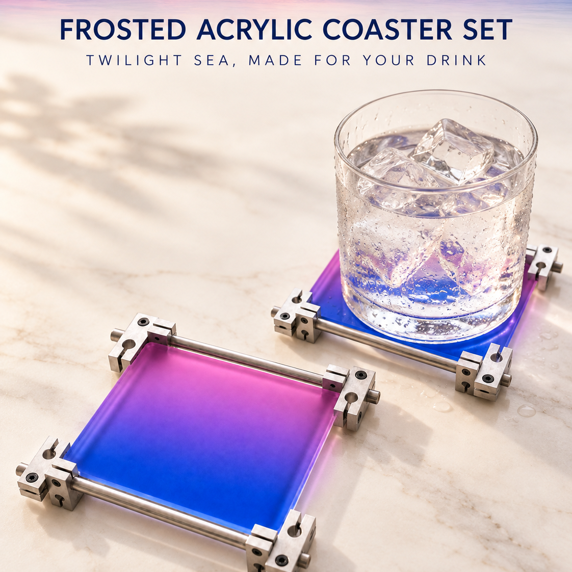 GRADIENT ACRYLIC COASTER SET