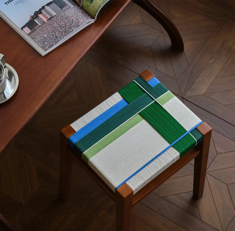 mondrian woven art stool