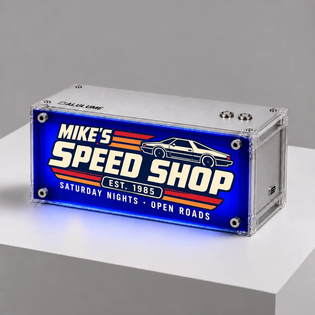 Personalized Garage Lightbox