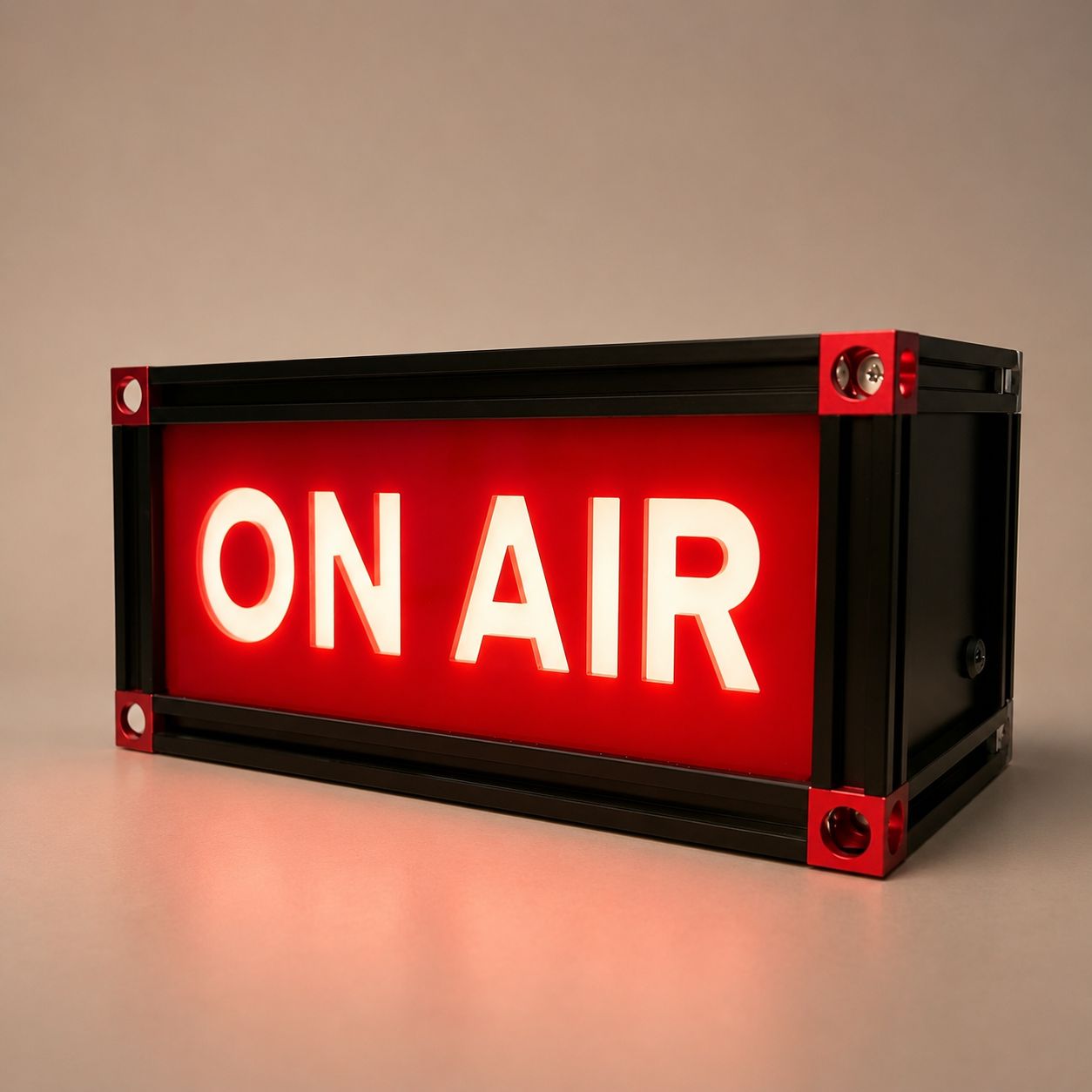 Broadcast Red ON AIR sign