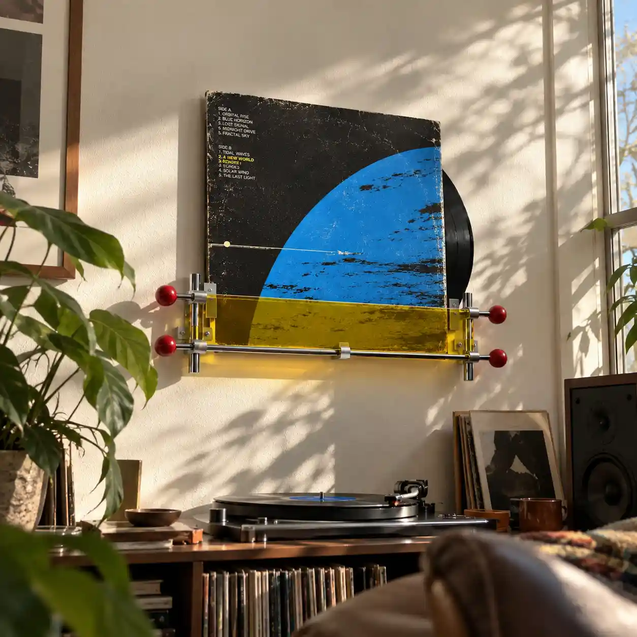ALULUME VINYL AXIS in a lived-in listening room