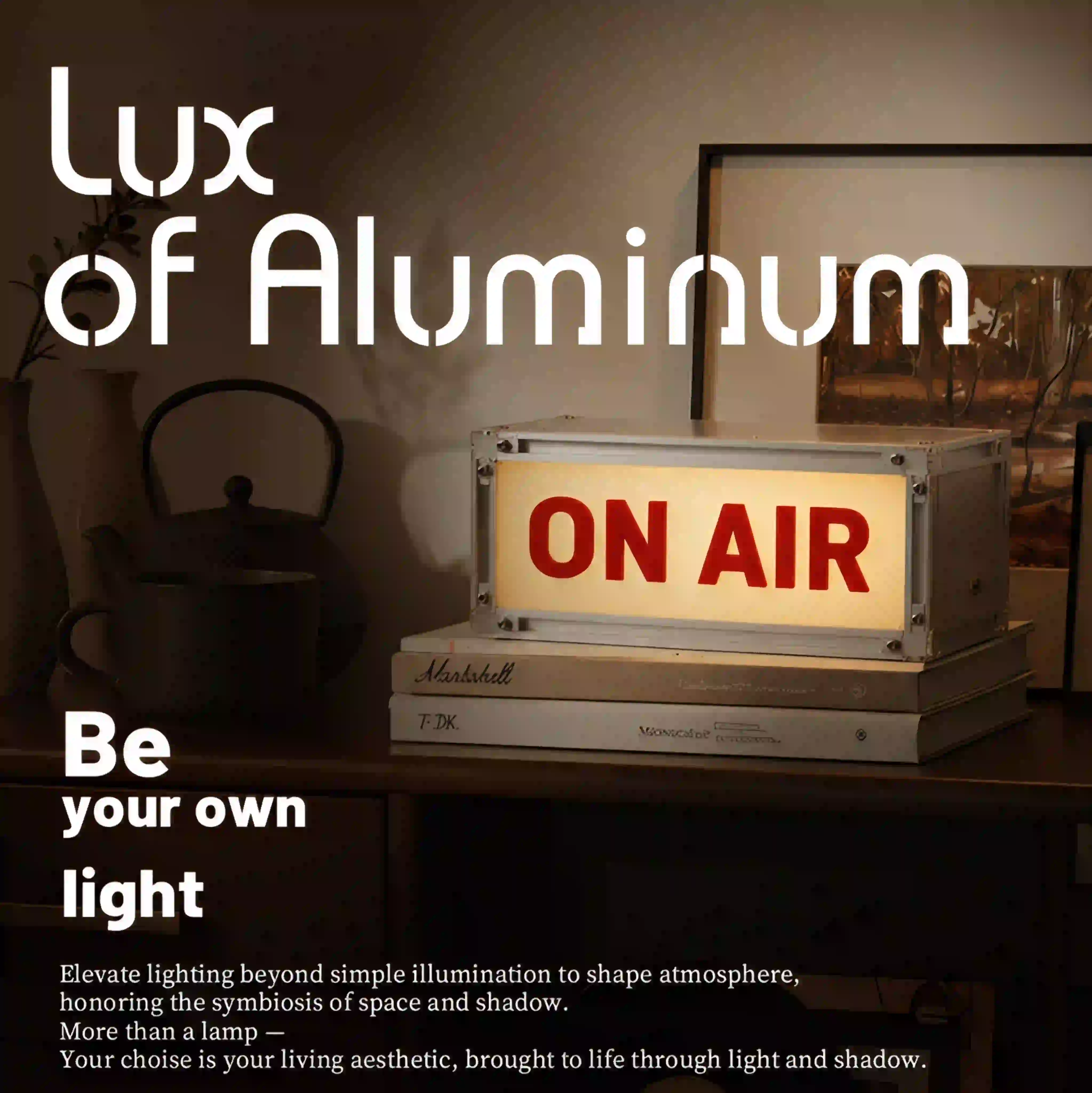 Luxe, cast in aluminum.. Be your own light.