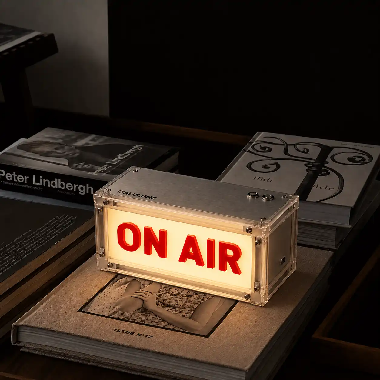 Scene 3 with the ON AIR light switched on