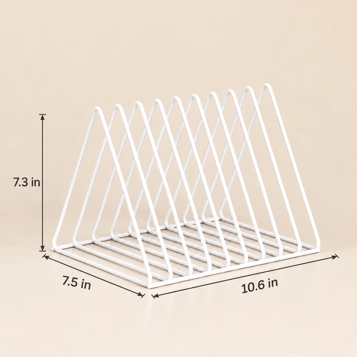 Triangle Metal Vinyl Record & Magazine Holder