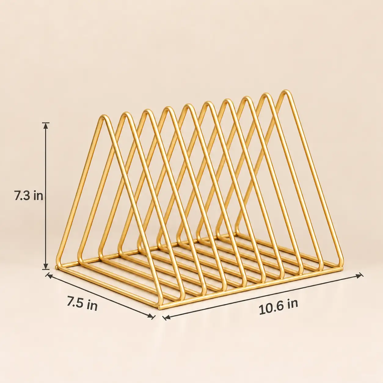 Triangle Metal Vinyl Record & Magazine Holder
