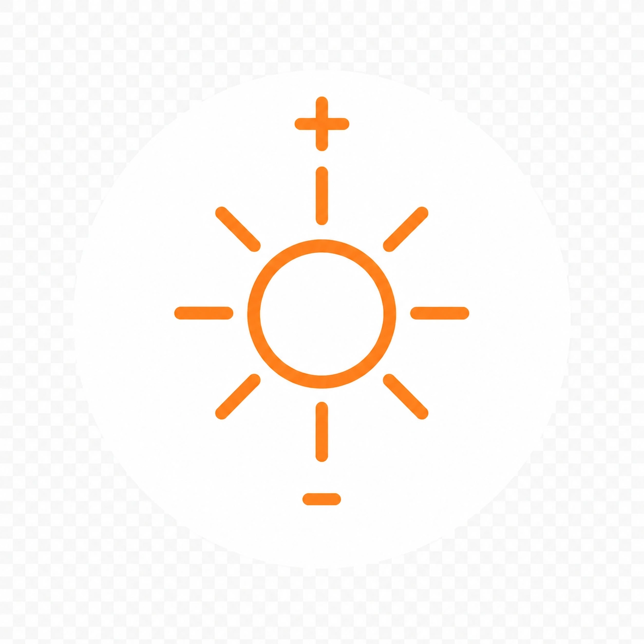 Fully dimmable light icon