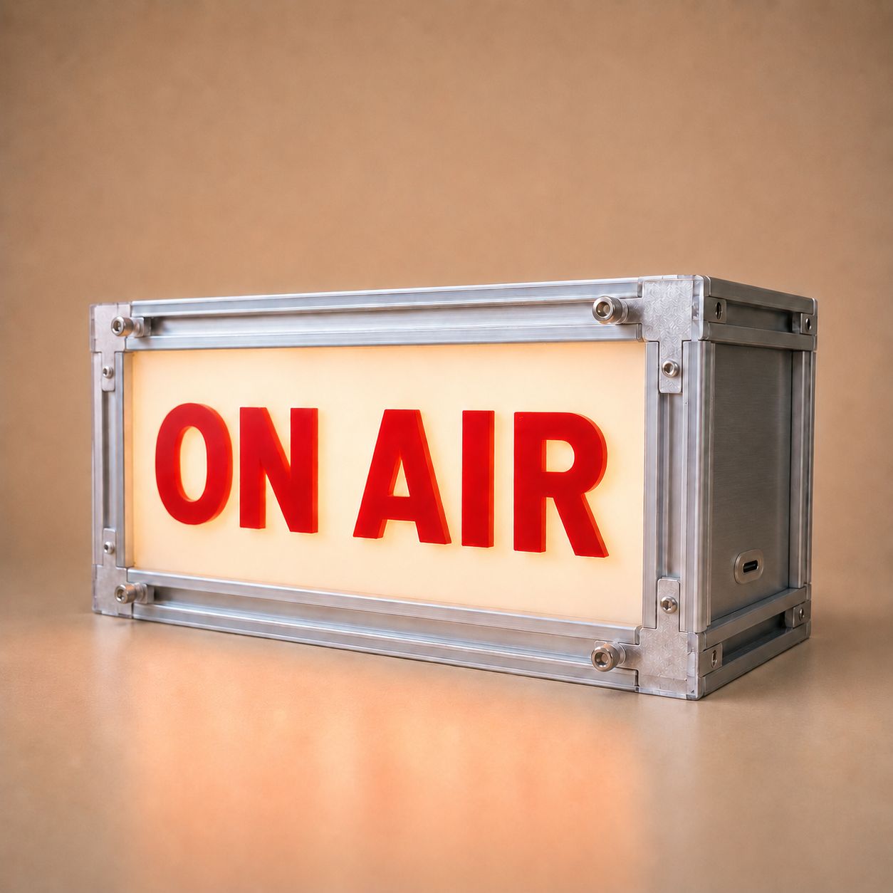 Studio White ON AIR sign