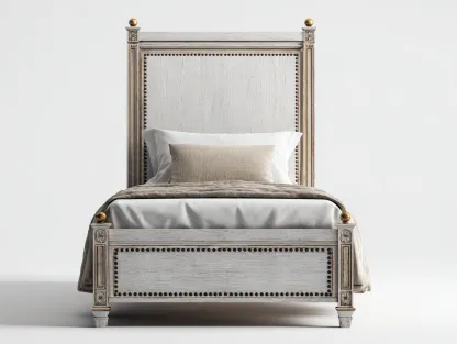 Lit simple en bois 200x90x120 cm - bois clair - confort chambre style classique-Loftgetly