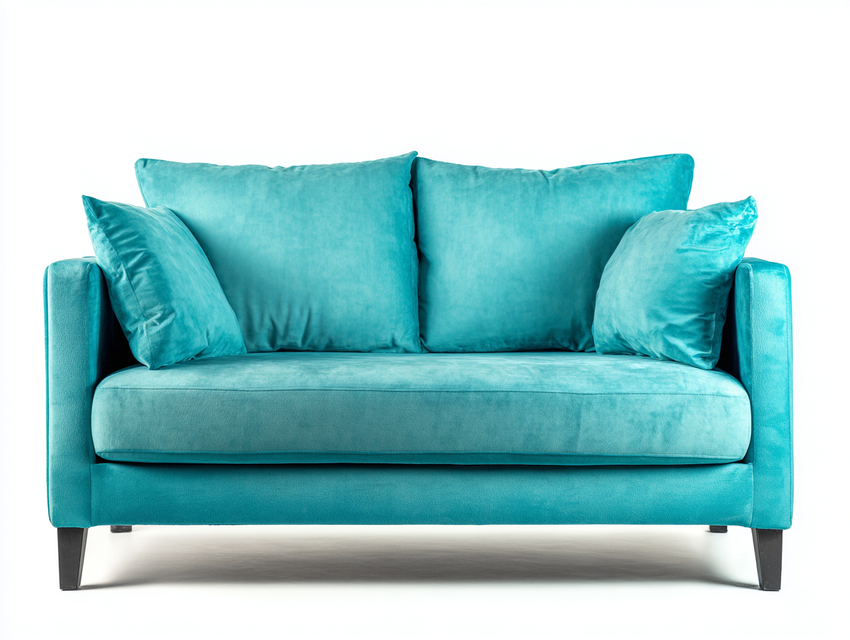 Canapé 2 places en tissu 160x90x85 cm - bleu - design moderne confortable-Loftgetly