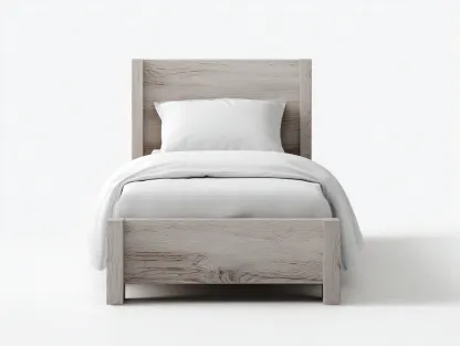 Lit simple en bois 200x90x90 cm - blanc - design épuré pour chambre-Loftgetly