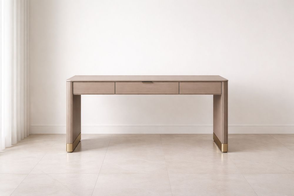 Bureau Rectangulaire Bois et Métal 140x60x75 cm