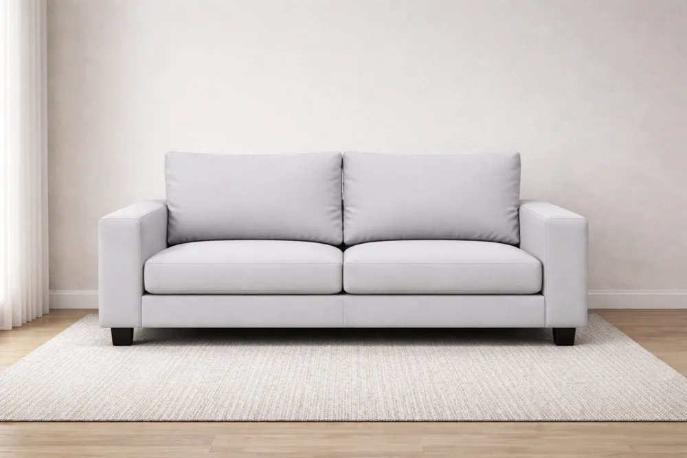 Canapé deux places tissu Gris clair 184x85x88 cm