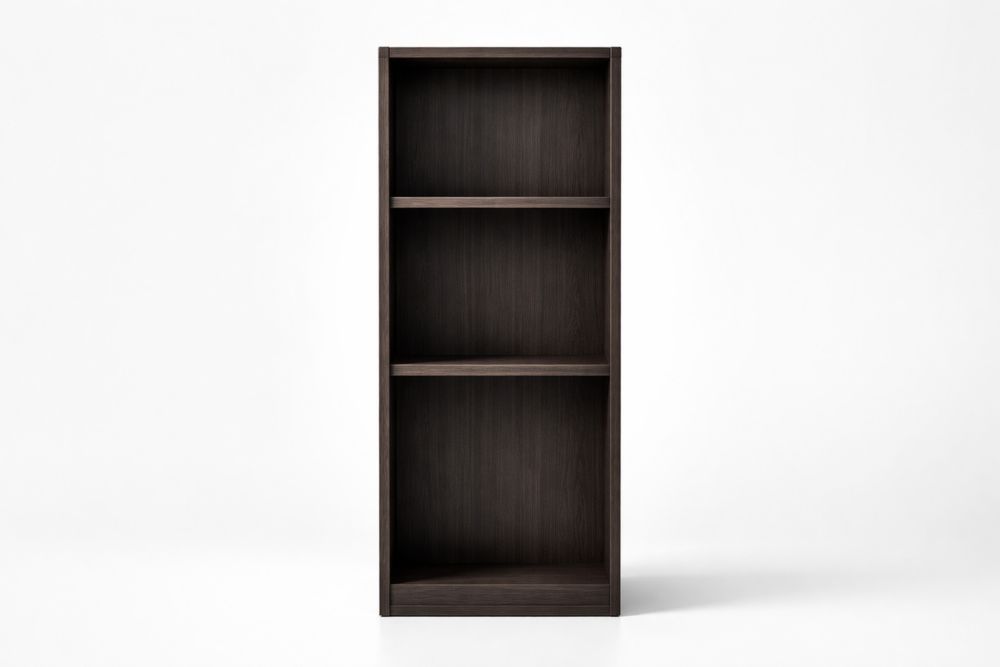 Étagère en bois marron foncé trois niveaux MDF-Ardenlora