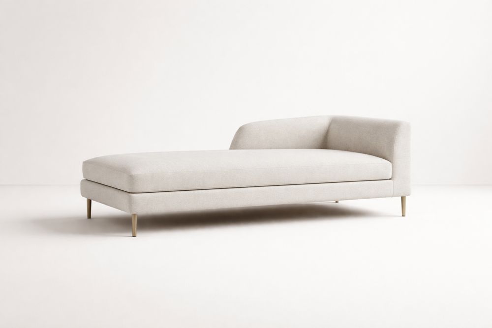 Méridienne en tissu Beige-Ardenlora