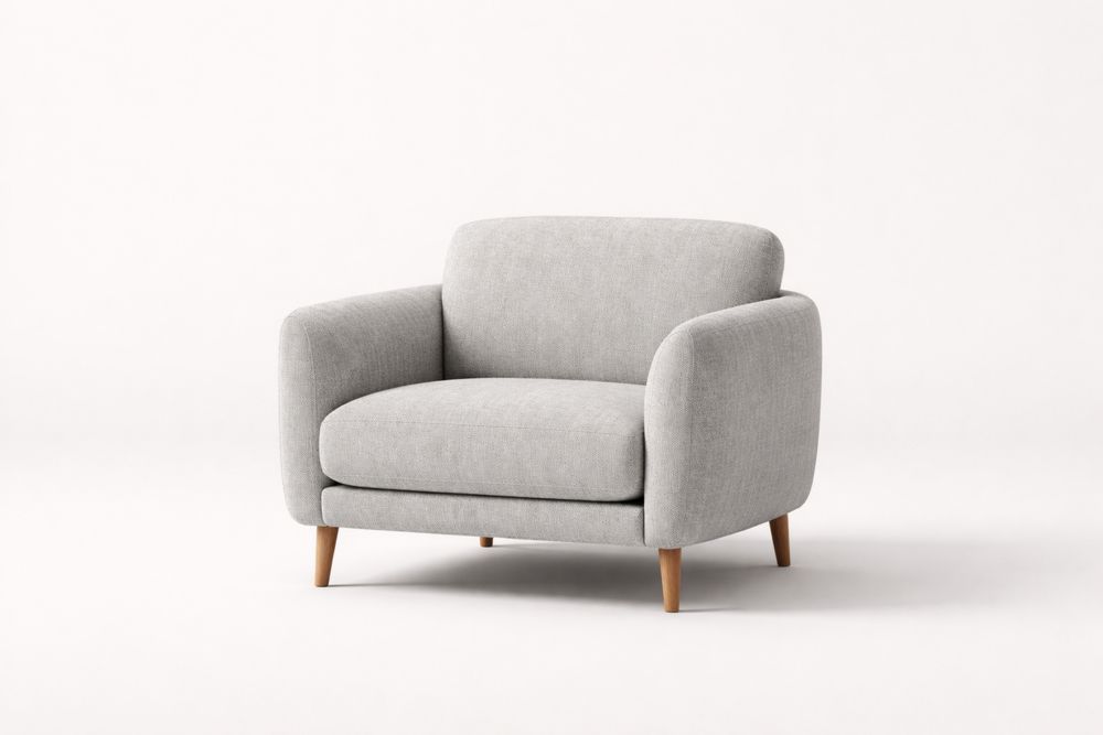 Fauteuil en tissu gris-Ardenlora