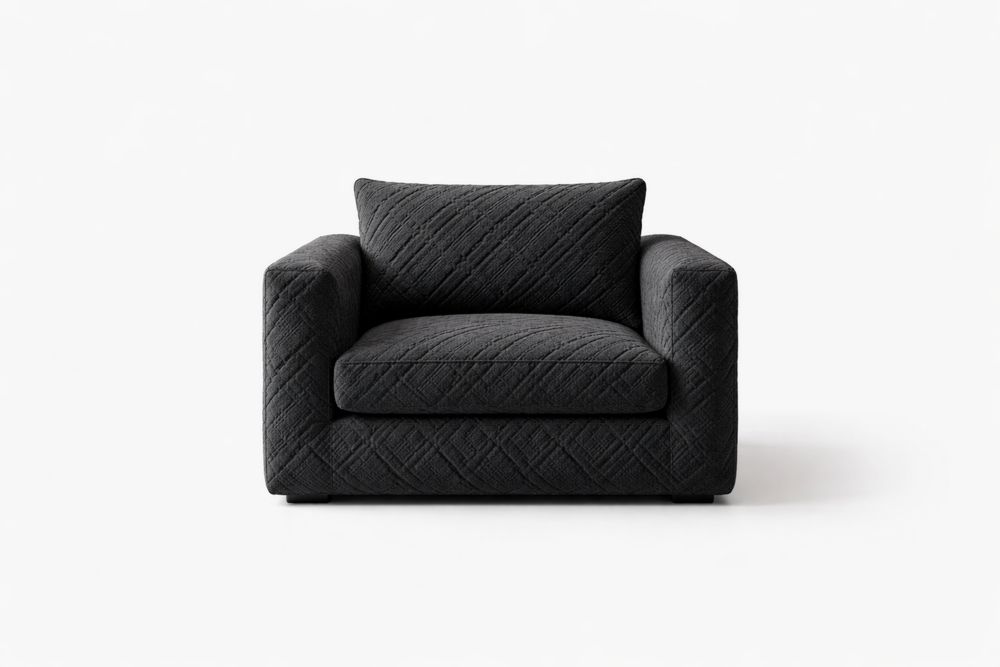Fauteuil en tissu polyester noir-Ardenlora