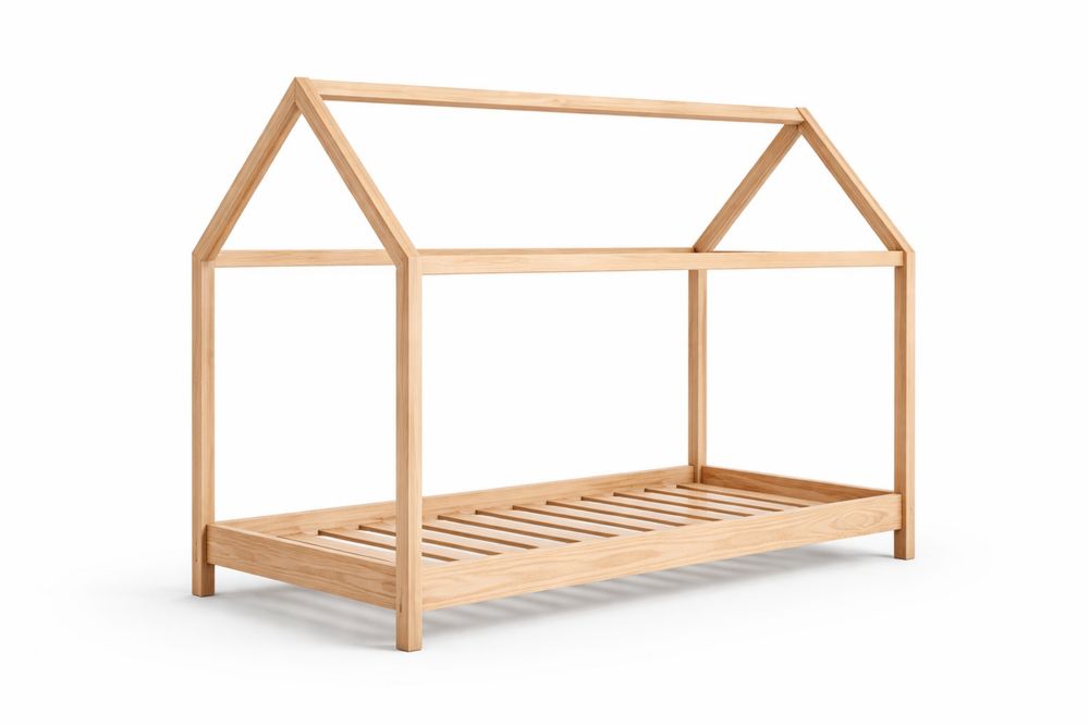 Lit cabane en bois massif Longueur200cmxLargeur90cm-Ardenlora