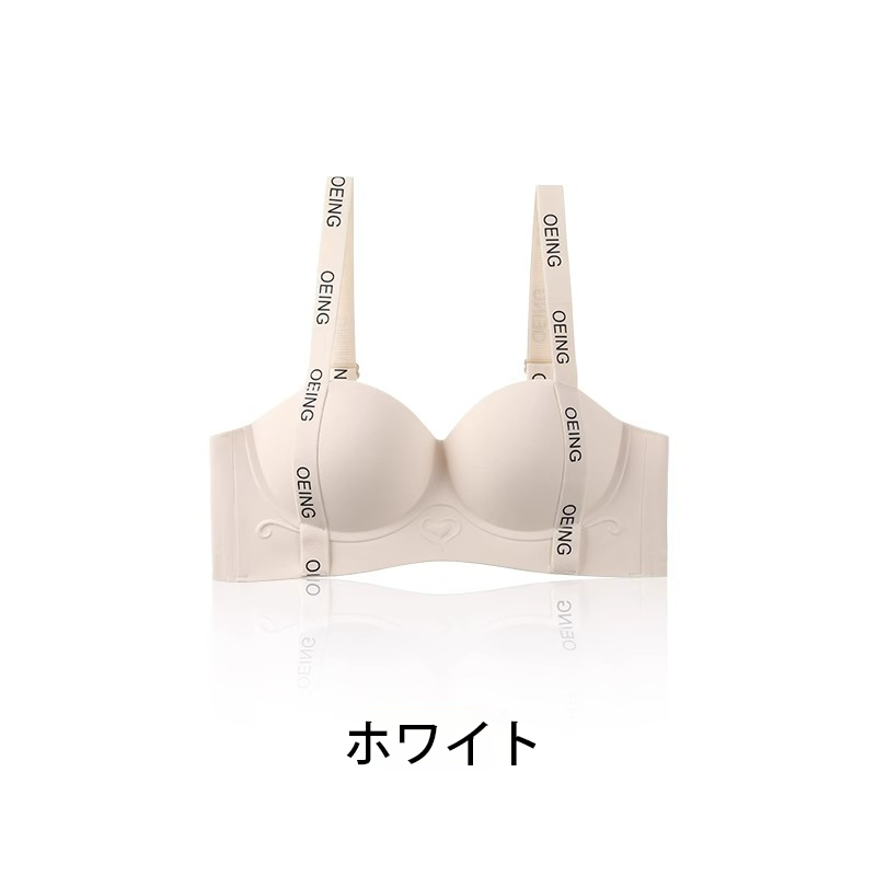 レディースプッシュアップブラ*2、文字入りストラップ、プリントデザイン、ローネックライン、3Dカップ、耐衝撃性、スポーツ、ヨガ、普段着に最適です。