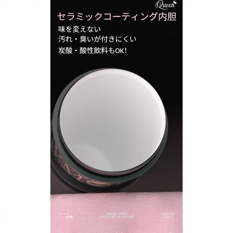 710ml/680ml 炭酸OK！真空断熱タンブラー 陶磁器内胆 保温保冷 ストロー付き 持ち運び便利 大容量 コーヒーカップ 漏れ防止 シリコン底 結露しにくい