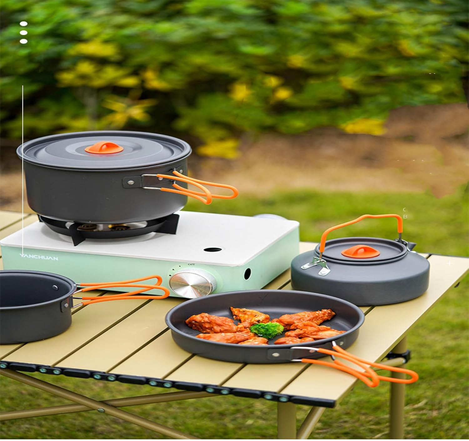 携帯用/718（57人分）（大根＋中煮鍋＋大煮鍋＋大煮鍋＋大煮＋大煮＋1.1リットル）