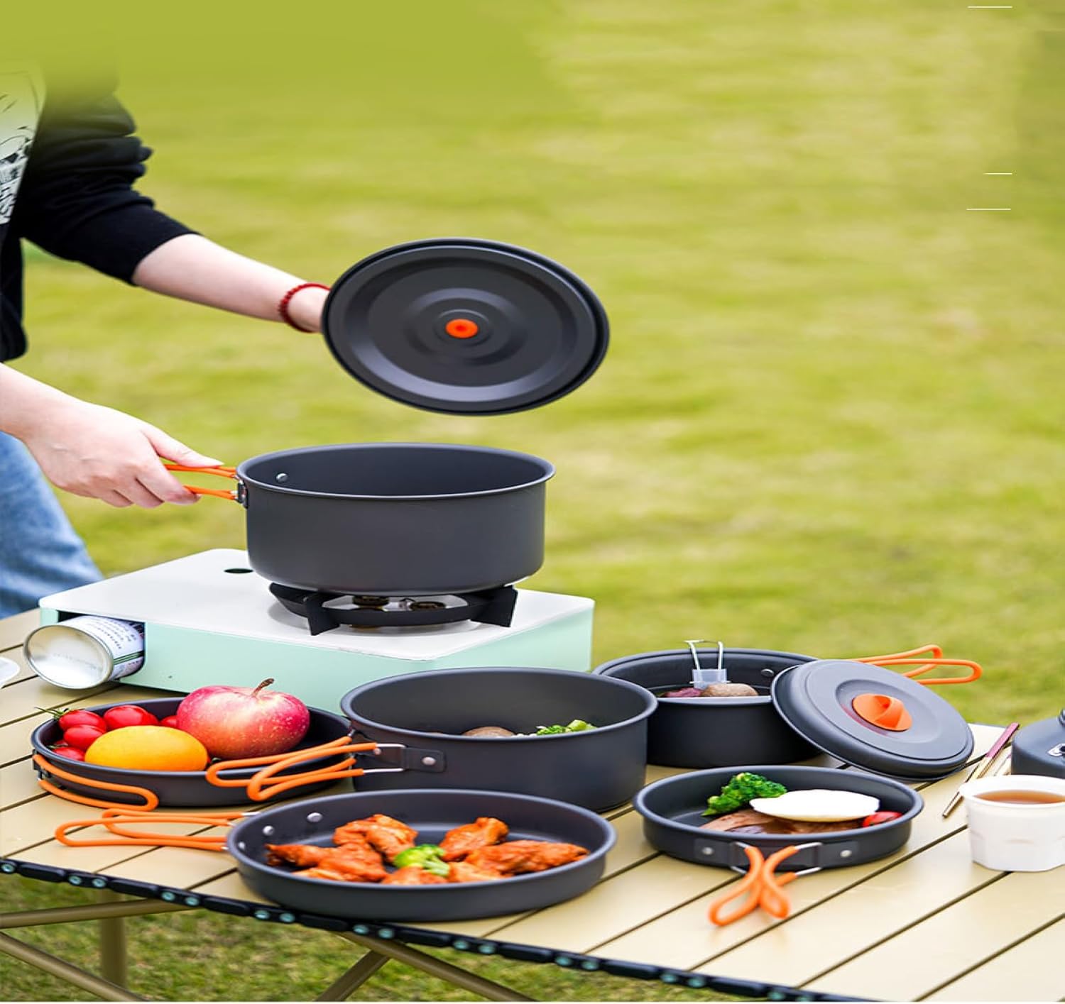 携帯用/718（57人分）（大根＋中煮鍋＋大煮鍋＋大煮鍋＋大煮＋大煮＋1.1リットル）