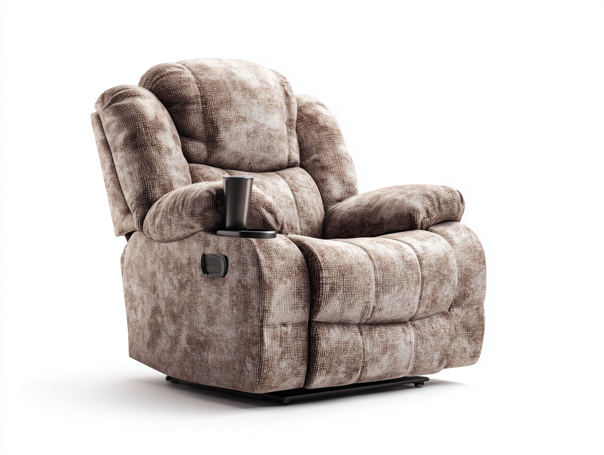 Fauteuil relax 95x90x105 cm - marron - confort détente-Cozyupyard