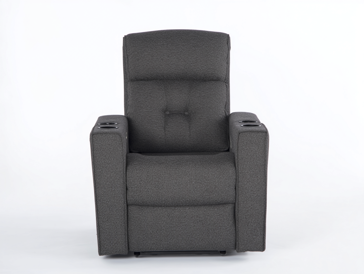 Fauteuil relax en tissu 90x95x105 cm - gris foncé - confort ergonomique pour salon-Cozyupyard