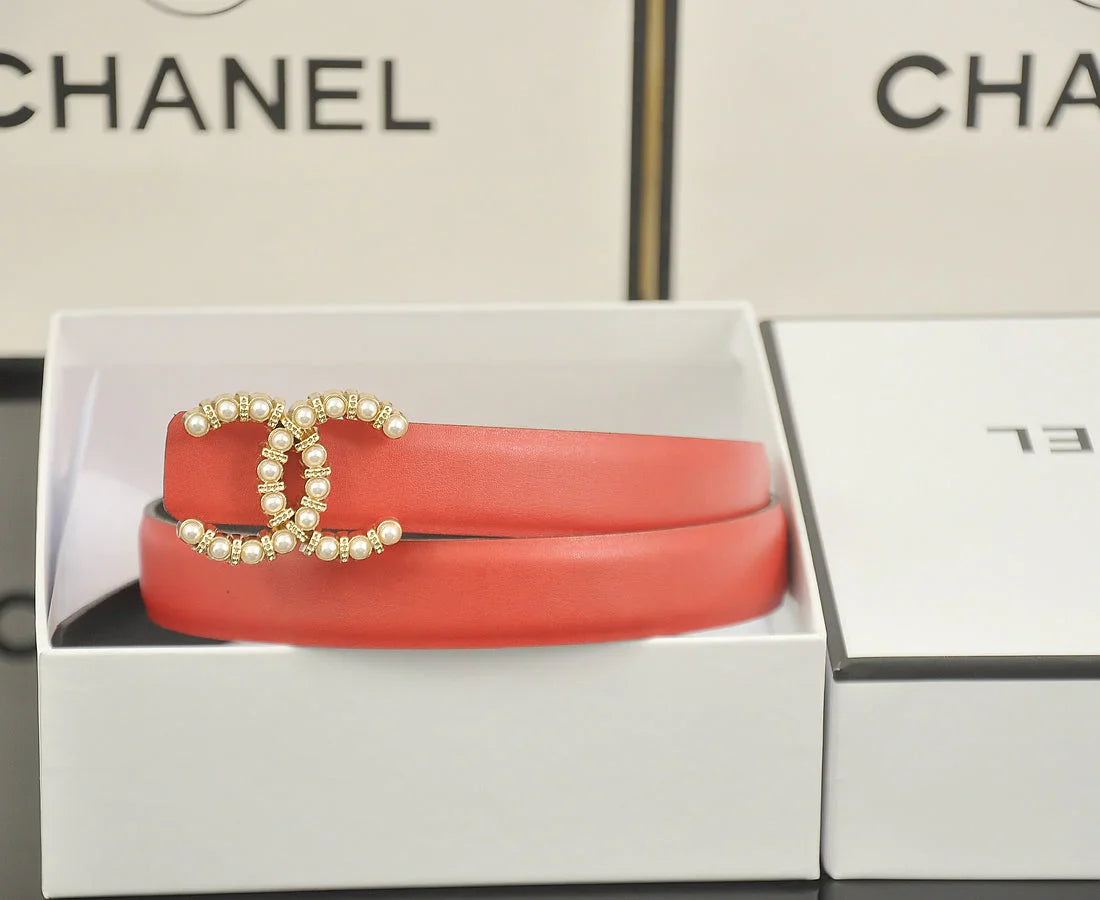 6 color pearl rhinestone belt
