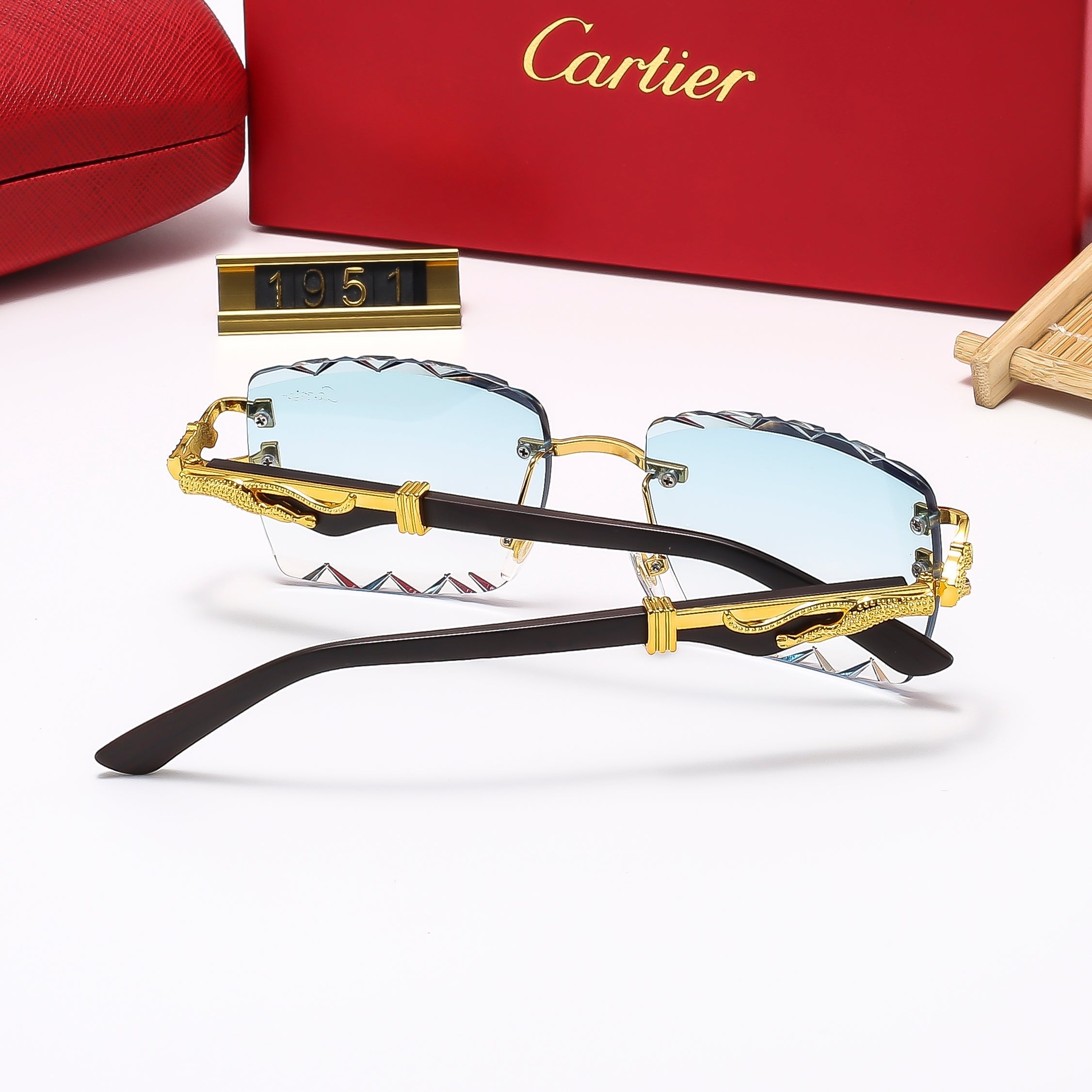 Diamond Cut wooden legs Sunglasses—1951