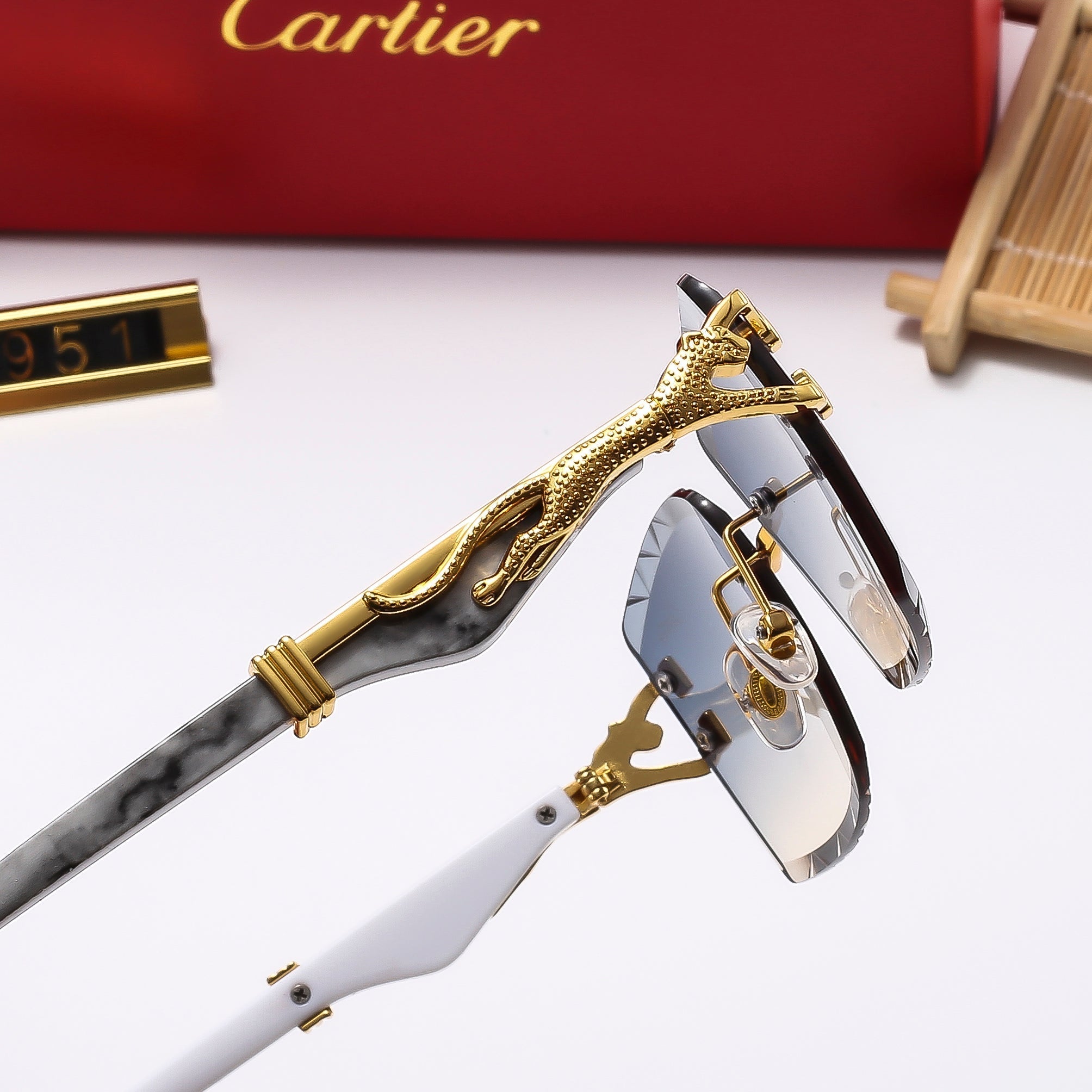 Diamond Cut wooden legs Sunglasses—1951