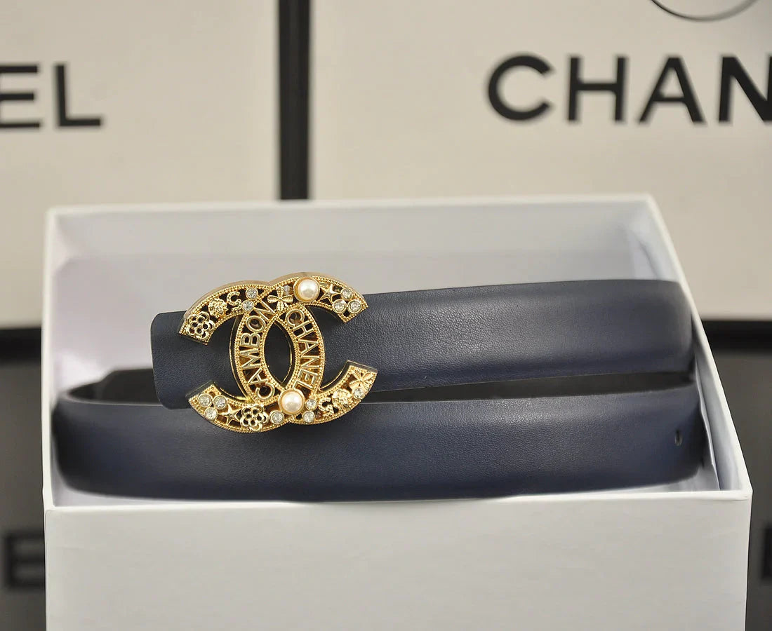 6-color hollow-out pearl belt