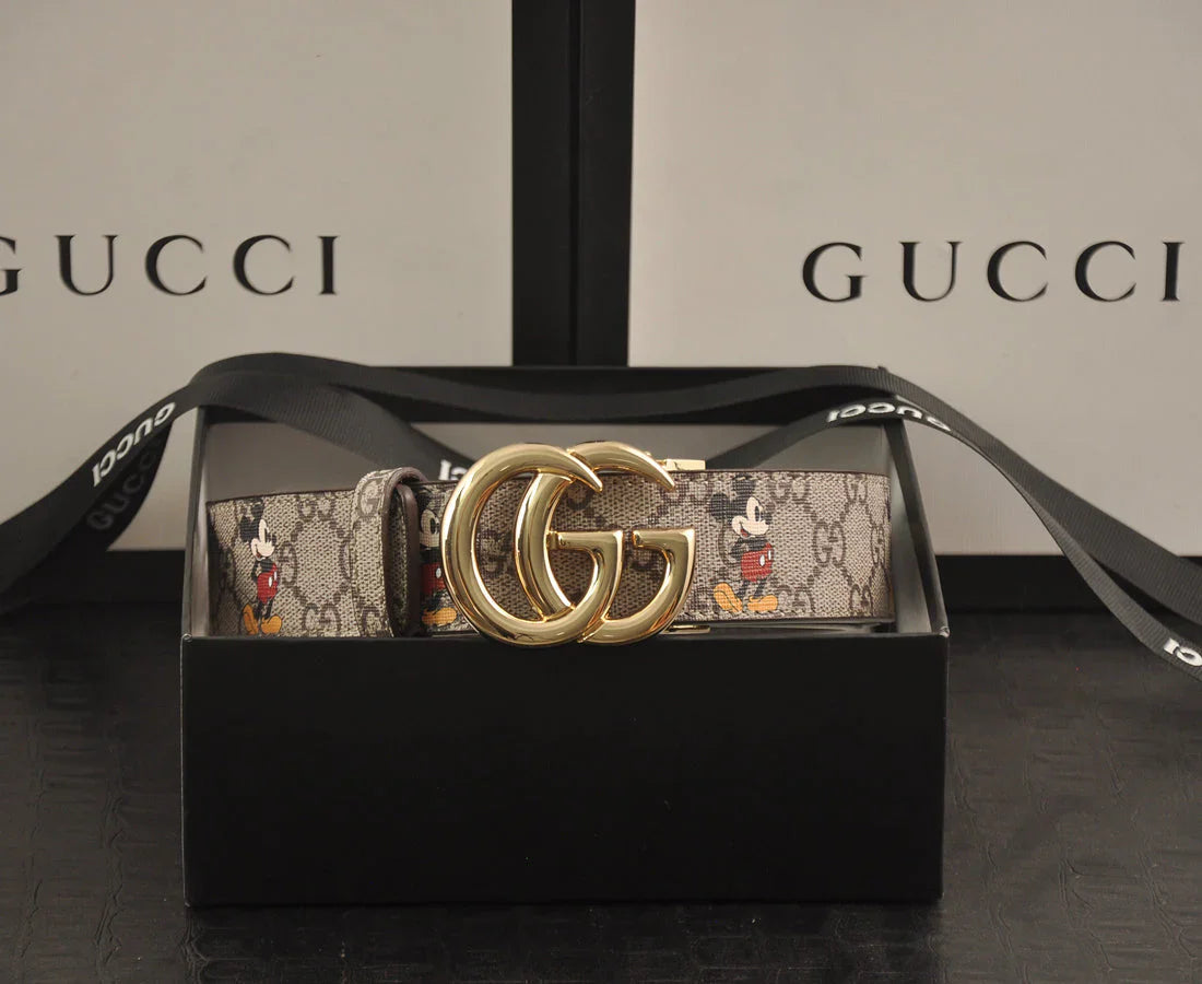3-color Mickey Mouse print belt