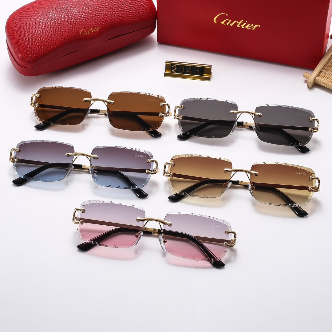 Diamond Cut 5 Colors Fashion Sunglasses—2044