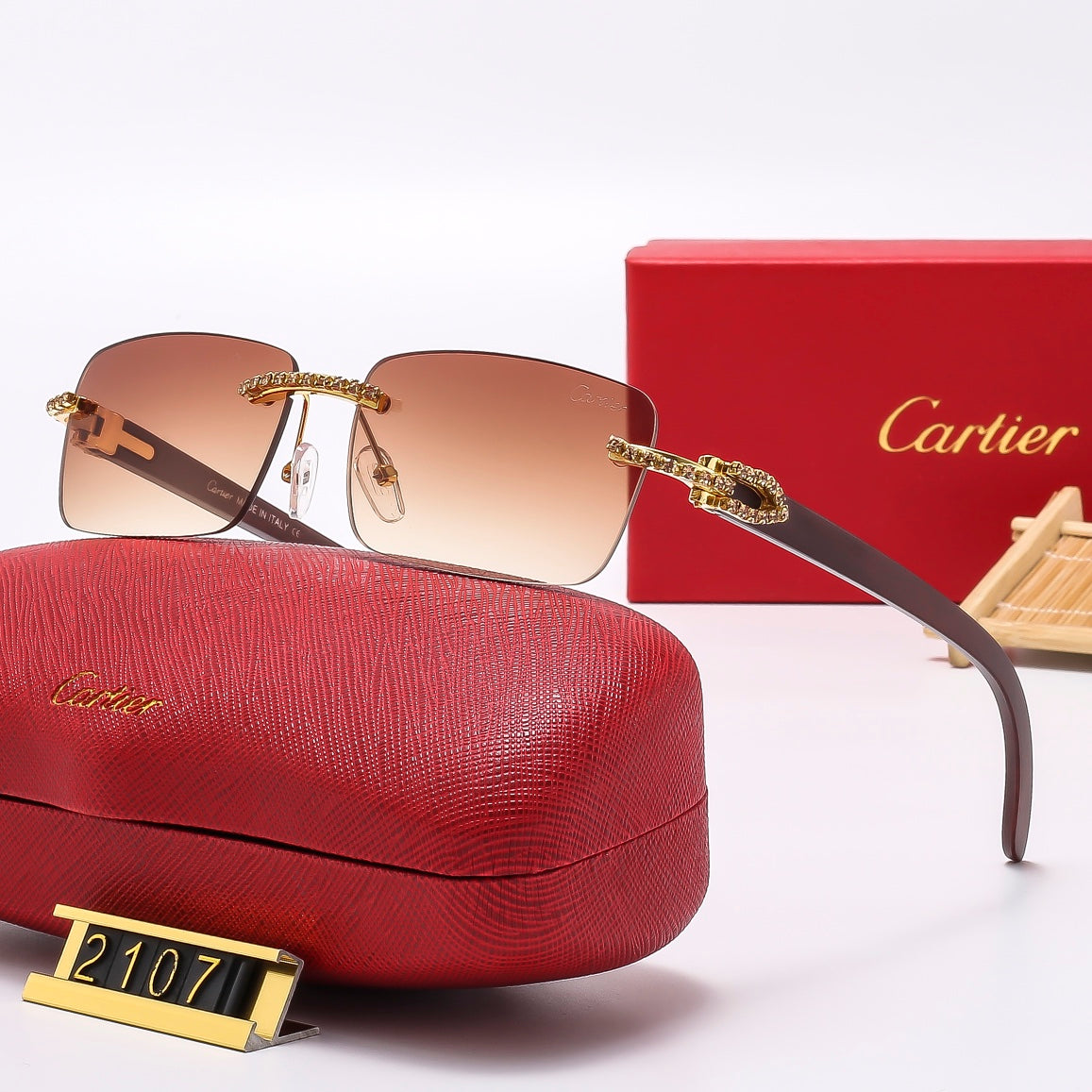 Diamond Frameless 6 Colors Sunglasses 2107