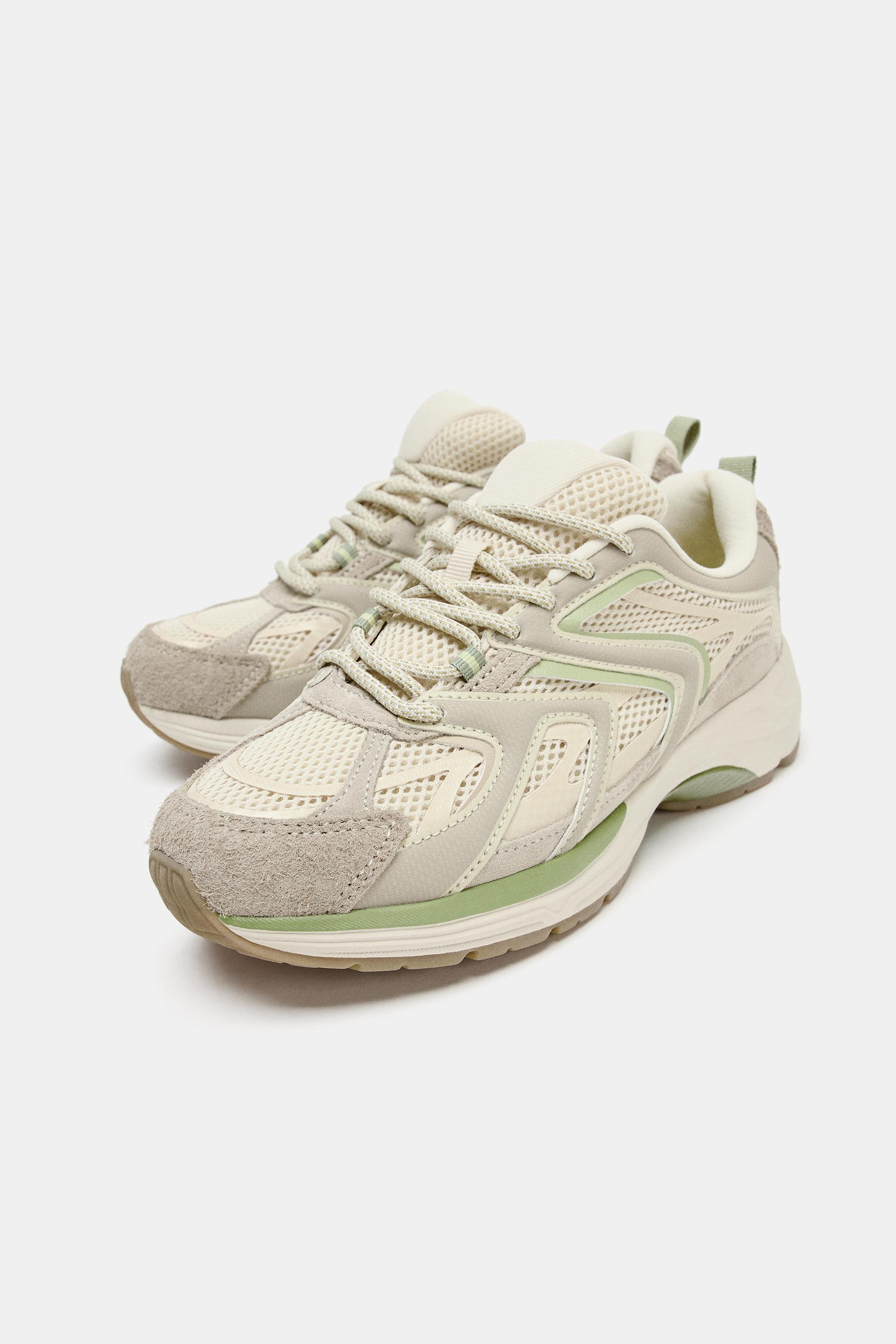 BASKETS DE SPORT À CONTRASTES