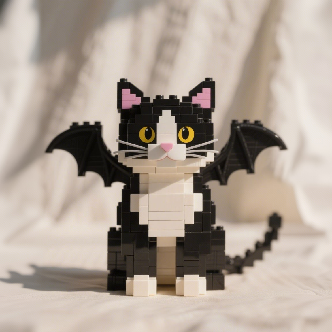 Halloween Edition - Bat-Winged Cow Cat Brick-brick-bond